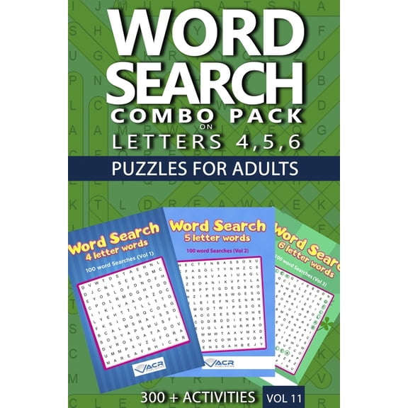 Word Search Combo Pack: Puzzles For Adults, 300+ Activities (Paperback)