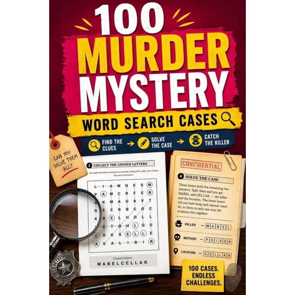 Word Search Detective Files The Rook Files: 100 Murder Mystery Word Search Cases, Book 1, (Paperback)