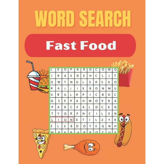 Word Search Fast Food: Really Fast Food Word Search Puzzles Books - Great for improving Persistence and Problem Solving Skills - Workbook Rel