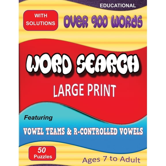 Word Search Featuring Vowel Teams & R-Controlled Vowels, (Paperback)
