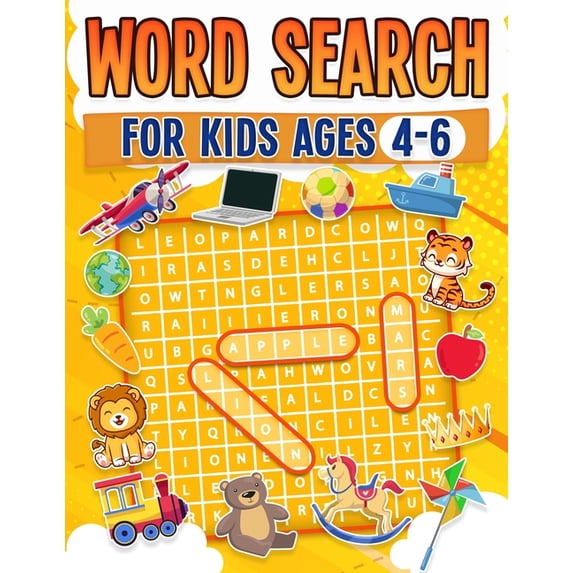 Word Search For Kids Ages 4-6 100 Fun Word Search Puzzles Kids Activity ...