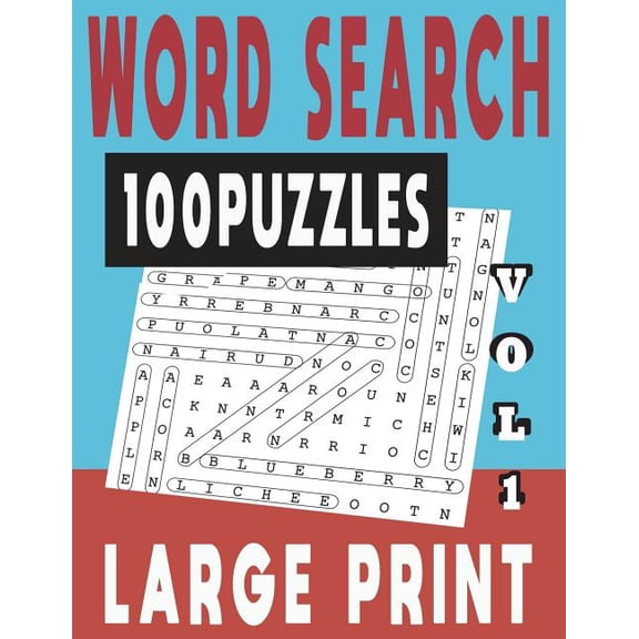 Word Search Large Print Word Search Large Print 100 Puzzles Vol 1, Book 2, (Paperback)