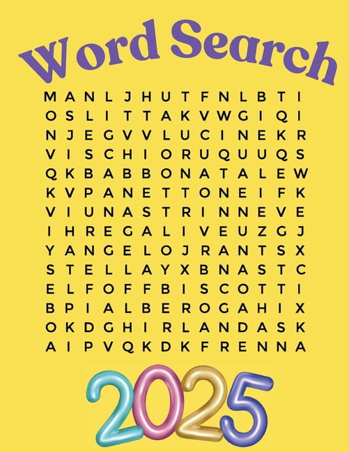 Word Search Puzzle Book 2025 Large Print: Adult Word Search Puzzle Book ...
