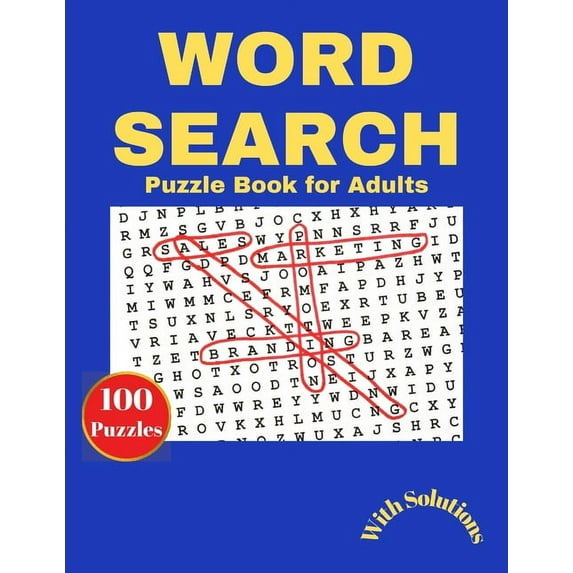 Word Search Puzzle Book For Adults, (Paperback)