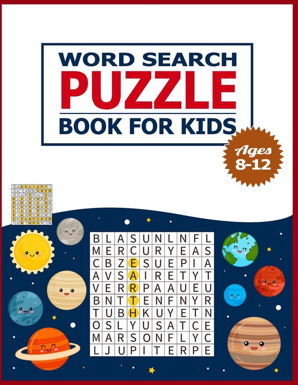 Word Search Puzzle Book for Kids Ages 8-12: 50 Large print word search ...