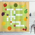 thumbnail image 1 of Ambesonne Word Search Shower Curtain, Summer Fruit Theme Game, 69"Wx70"L, Multicolor, 1 of 3