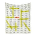 thumbnail image 1 of Word Search Puzzle Soft Flannel Fleece Blanket, Unified Modeling Language Word Puzzle with Highlighted Keywords, Cozy Plush for Indoor and Outdoor Use, 70" x 90", Black Yellow Orange, by Ambesonne, 1 of 5