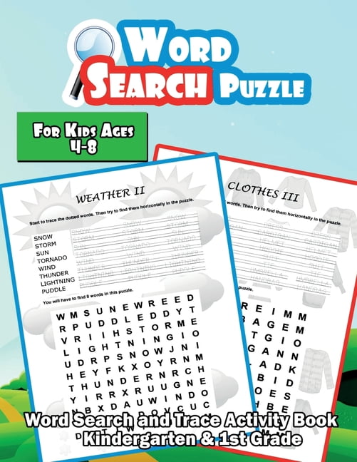 Word Search Puzzle for Kids Ages 4-8: A Large Print Word Search and ...