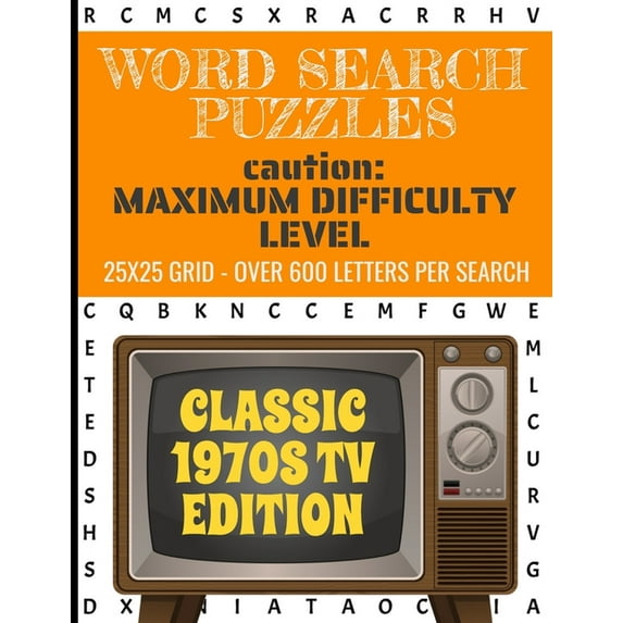 Word Search Puzzles Caution: Maximum Difficulty Level: The Most Difficult Puzzle We Make- Over 600 Letters Per Puzzle - 25x25 Grid Size- For People