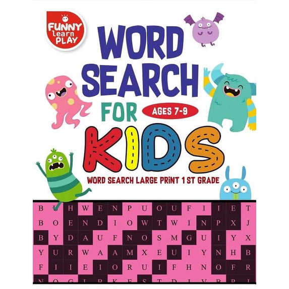 Word Search Puzzles Large Print Word Search For Ages 7-9 Kids: Word Search for Kids Ages 7-9 Activity Book for Education & Learning, Book 8, (Paperback)
