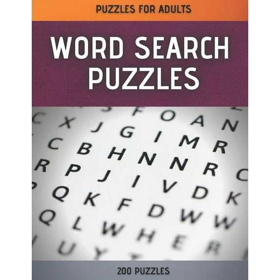 Word Search Puzzles : Word Search Puzzle Book for Adults - 200 Large Print Word Search Puzzles with Solutions (Paperback)