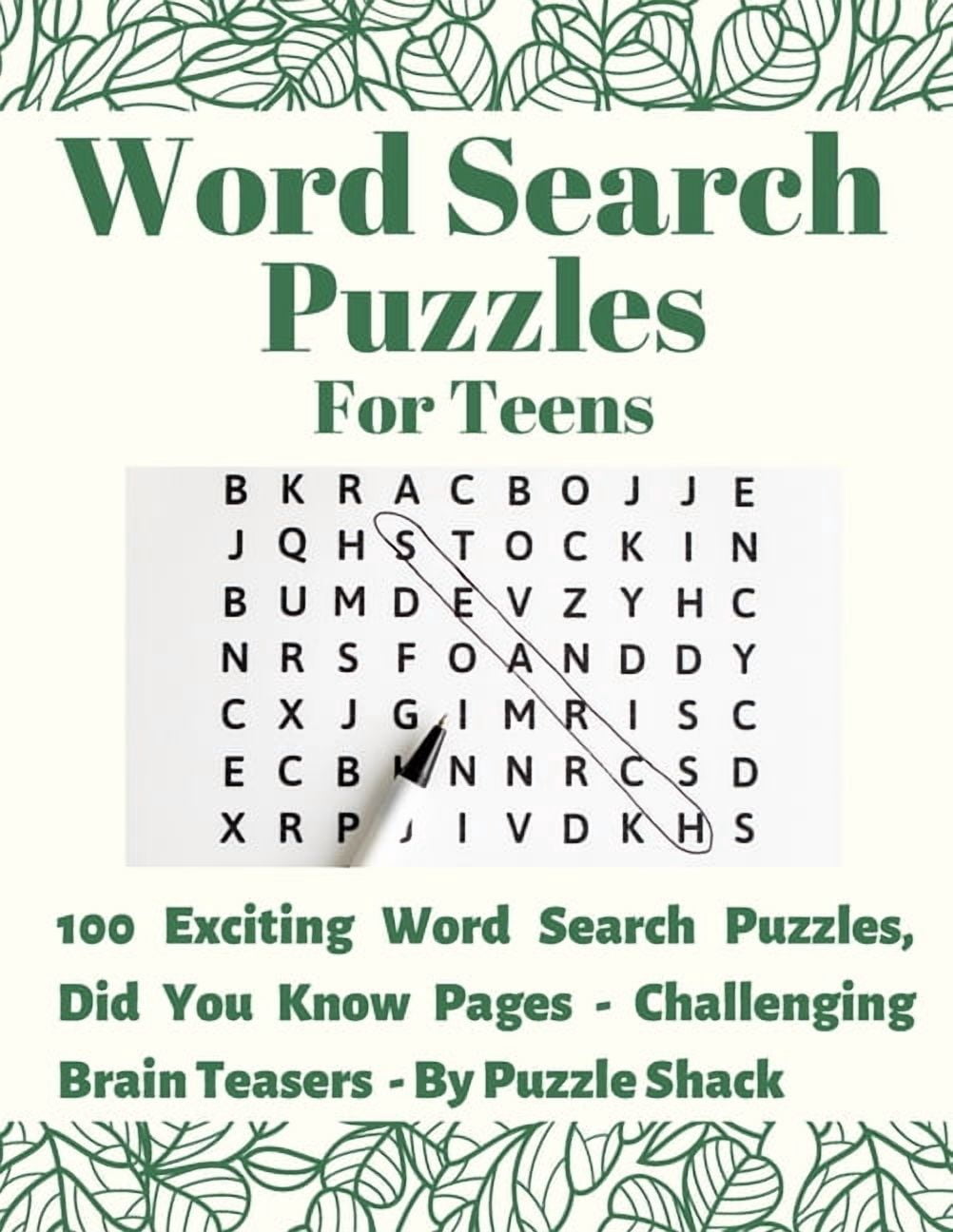 Word Search Puzzles for Teens: 100 Exciting Word Search Puzzles, Did