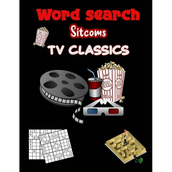 Word Search Sitcoms TV Classics: Amazing Word Search Great Puzzles Book, Sudoku, Mazes For kids (Kids Activity Books)