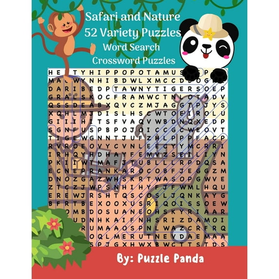 Word Search and Crossword Puzzles by Puz Safari and Nature 52 Variety Puzzles: Word Search Crossword Puzzles, Book 4, (Paperback)
