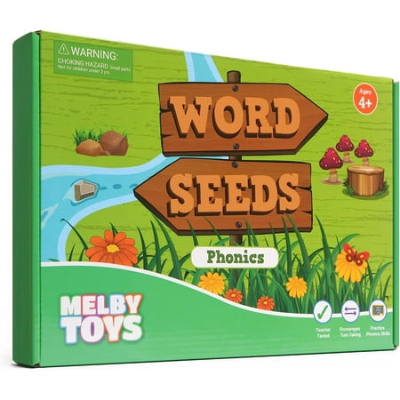 Word Seeds - Phonics Games for Kids Ages 4-8, Kindergarten Learning Activities, Learn to Read Game, Kindergarten Games for Classroom, CVC Games