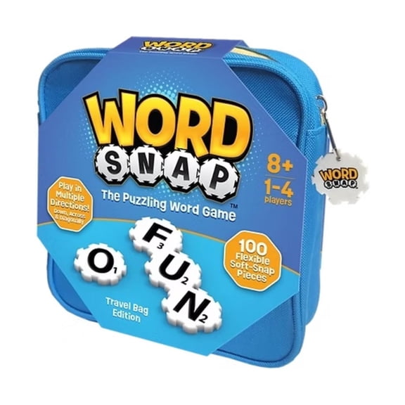 Word Strategy Game with Travel Bag, Word Puzzle for Adults, Family, and Kids, Fun Game for Ages 8+, 1-4 Players