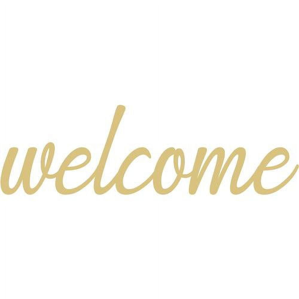 Word Cutout Unfinished Wood Sign Front Door Decor