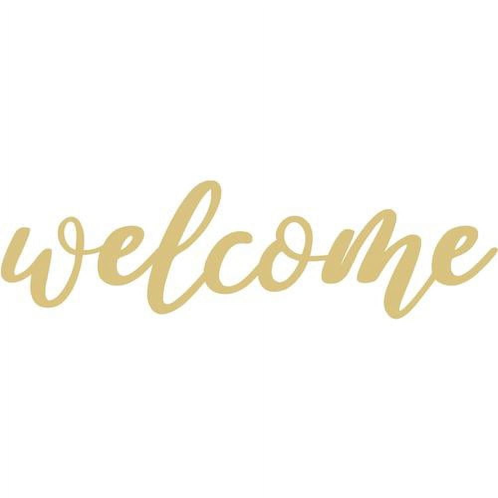 Word Cutout Unfinished Wood Sign Front Door Decor