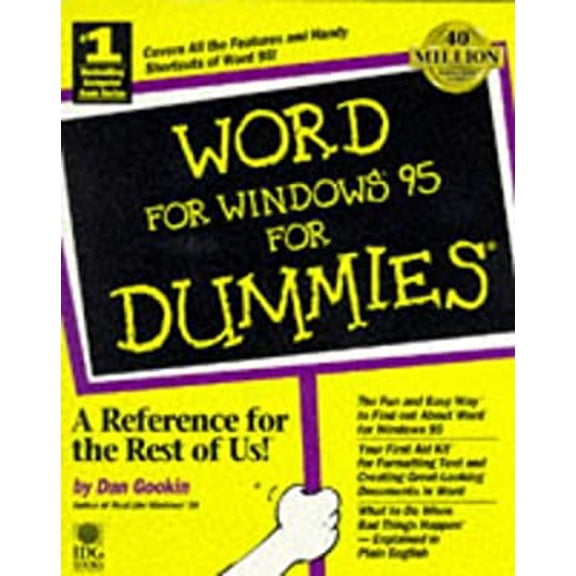Pre-Owned Word for Windows?95 for Dummies (Paperback) by Dan Gookin
