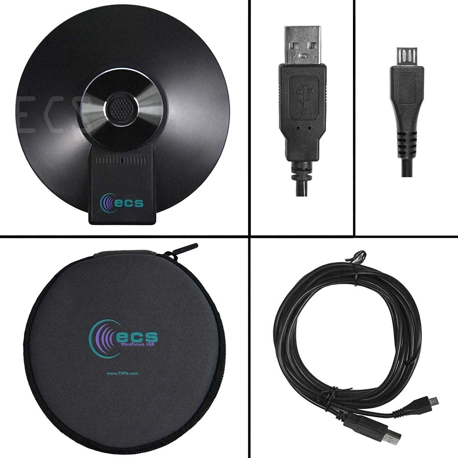 WordForum USB 360° Stereo Conference Microphone - Omni-Directional Digital Recording For Meetings, Teleconferencing, Video Conferencing, Zoom, SKYPE, VoIP Calls with Daisy Chain Option