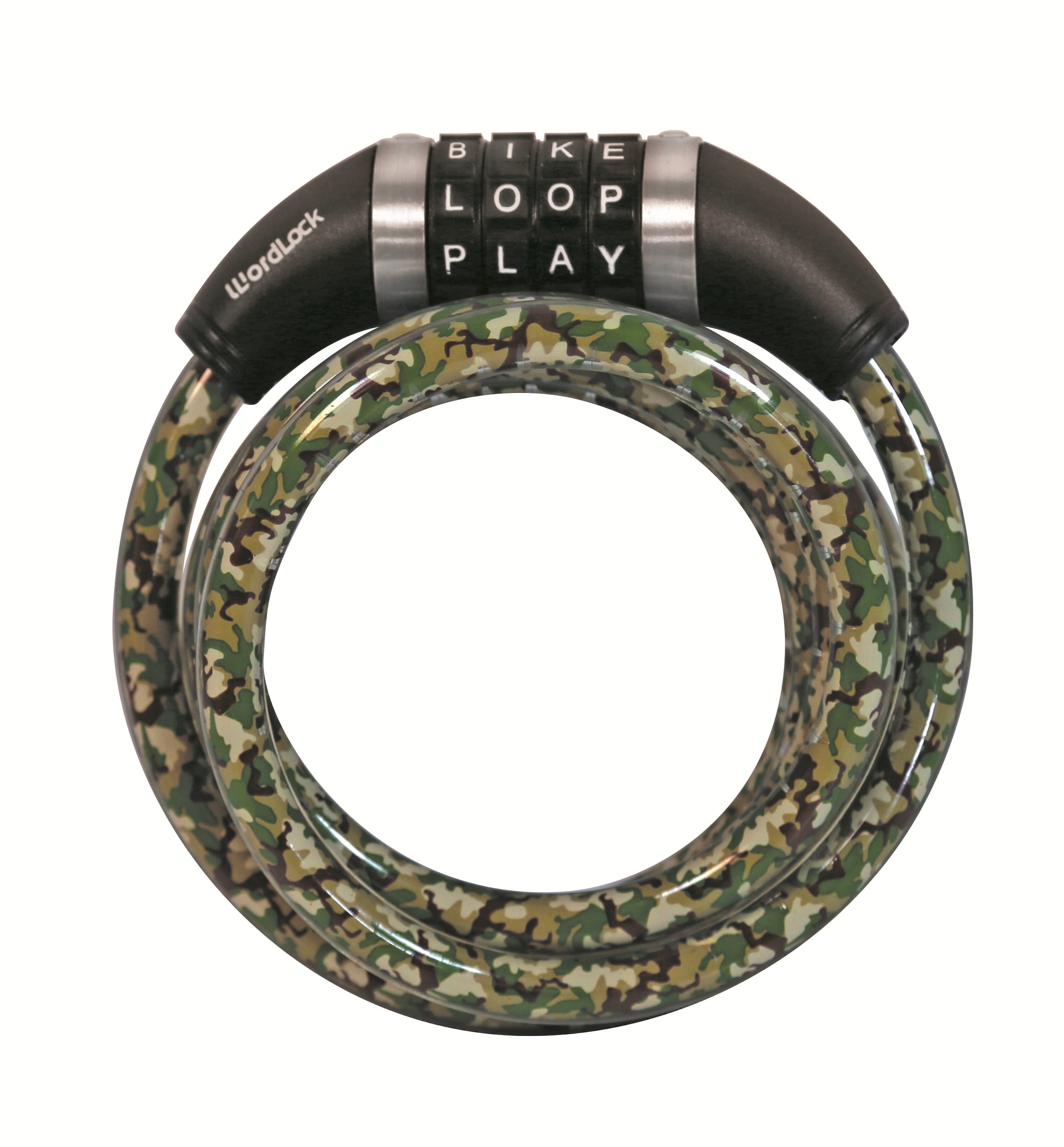 WordLock Combination Bike Lock, 5ft 10mm, Green Camouflage