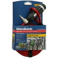 WordLock Loop & Lock Bike Lock, Red, 10 mm 7 Ft.