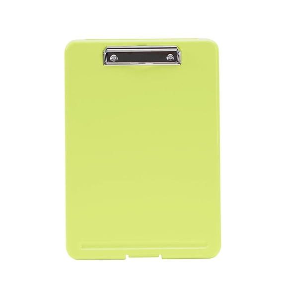WordPad File Box - Multifunctional Clipboard with Extra Storage, Fits A4 Paper and Notebooks, 24x35cm, Lightweight and Portable for Classrooms, Hospitals, Meetings Yellow