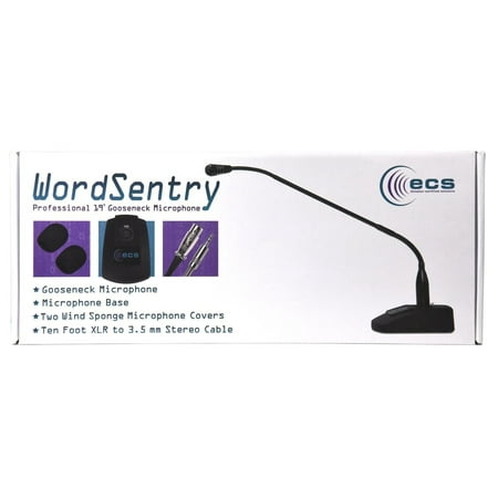 WordSentry 3.5 mm Pathology Dictation Professional Gooseneck Conference Microphone for Laboratory