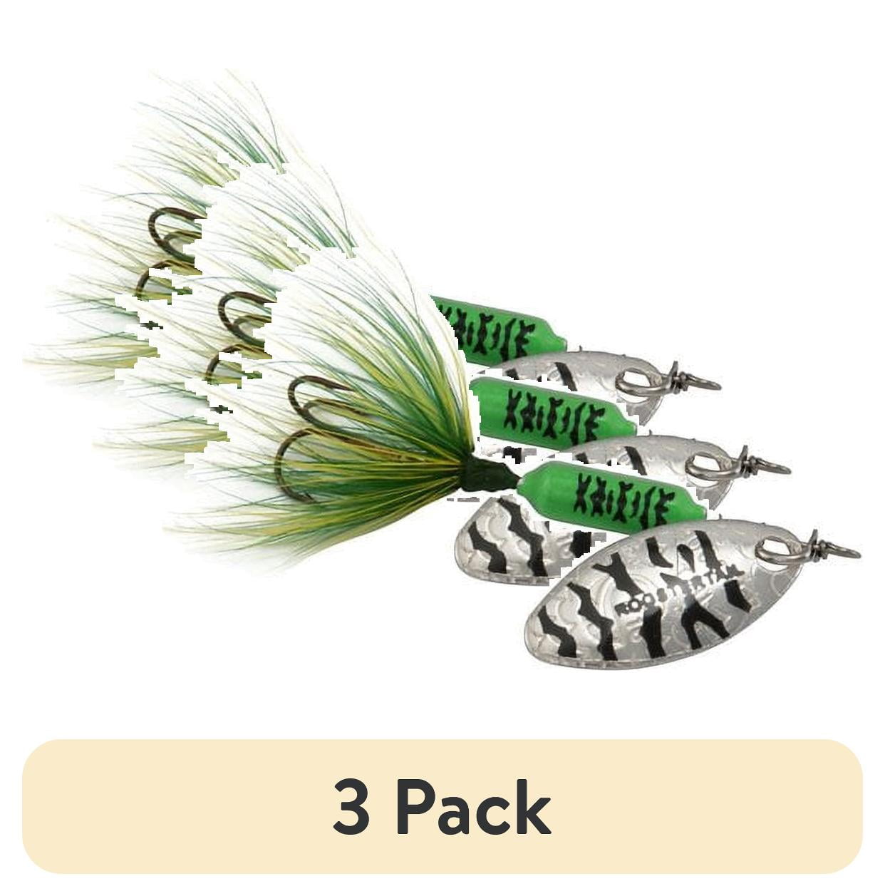 (3 pack) Worden 1/16 oz Rooster Tail Lure, Metallic Lime Tiger