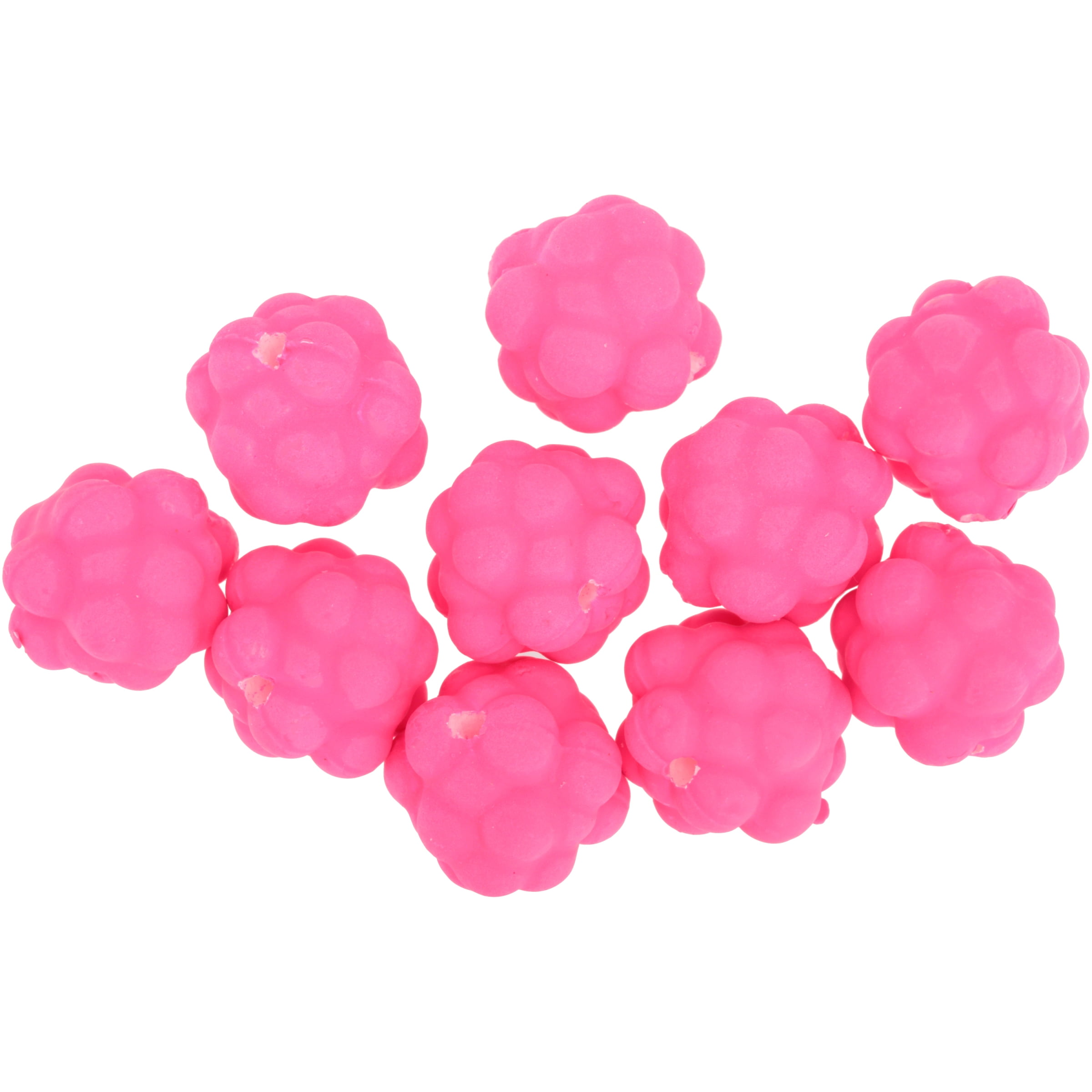 Worden's® Lil' Corky® Clusters Size 7 Pink Fluorescent Fishing Bait 10 ct.  Carded Pack 