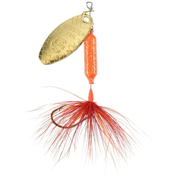 Worden's® Original Glitter Flame Single Hook Rooster Tail® Fish Lure