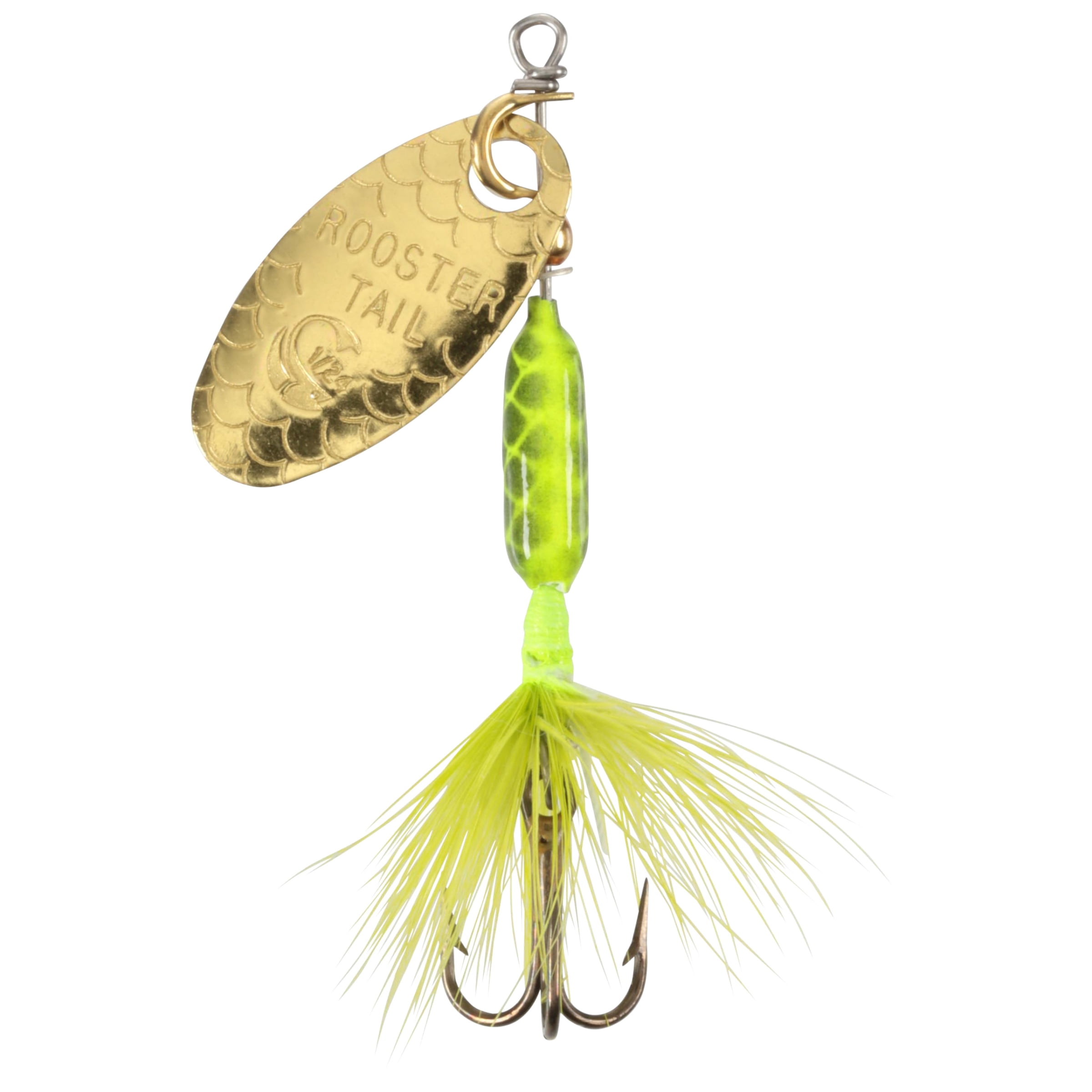 Worden's® Original Rooster Tail®, 1/24 oz. Chartreuse, Inline Spinnerbait Fishing  Lure 