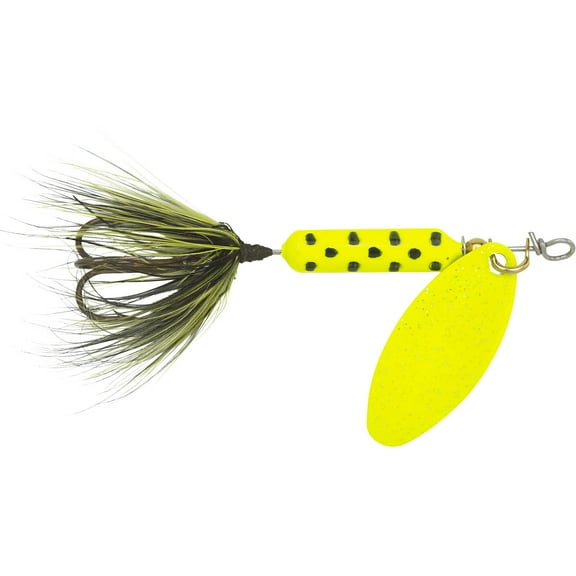 Worden's Original Rooster Tail, 1/6 oz, Chartreuse Dot
