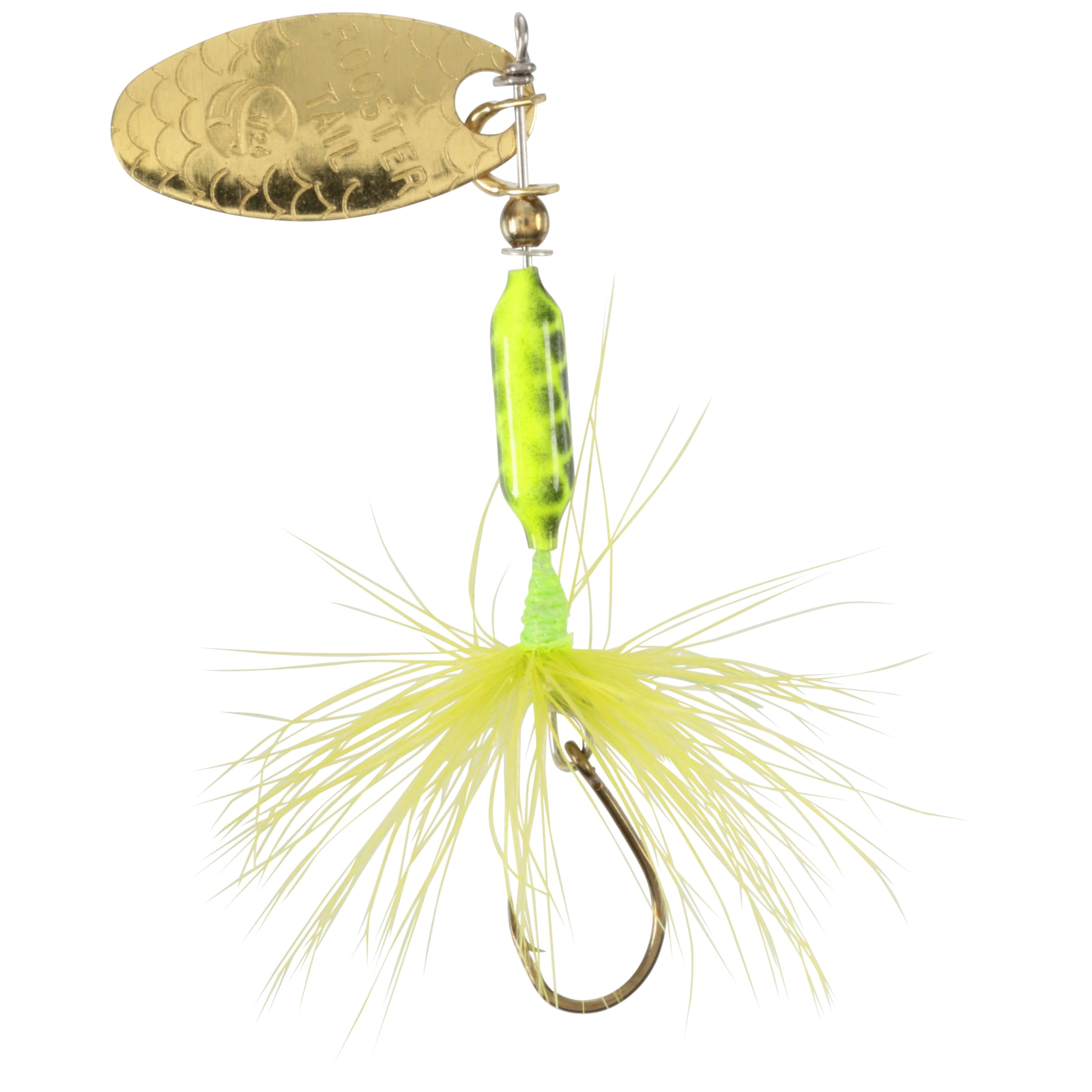 Worden's® Original Rooster Tail® Single Hook 1/24 oz. Chartreuse, Inline Spinnerbait Fishing Lure