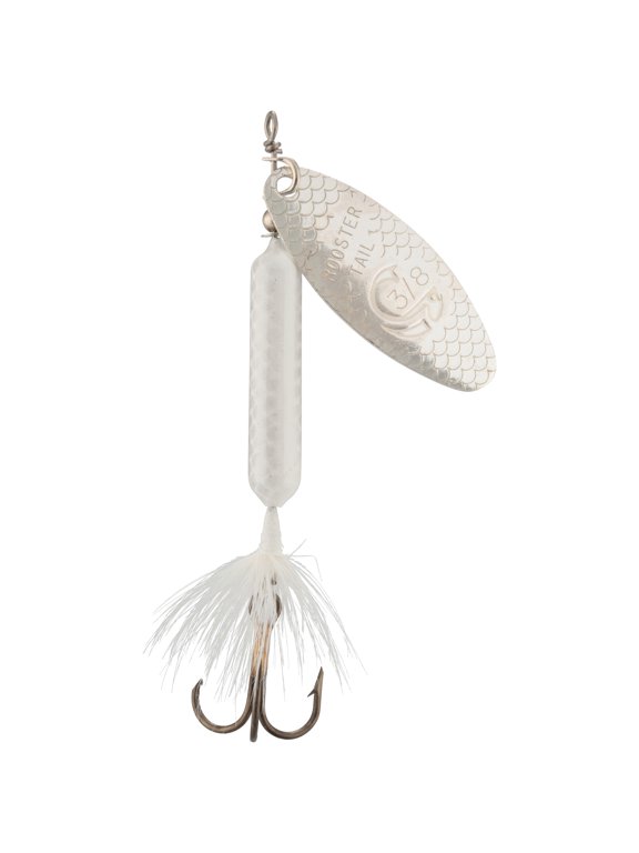 ® Original White Rooster Tail®, Inline Spinnerbait Fishing Lure, 3/8 oz