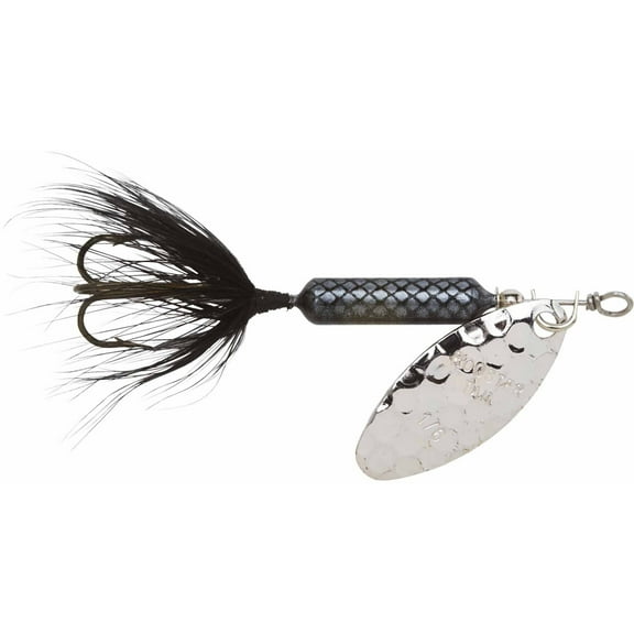Worden's Rooster Tail, 1/4 oz, Hammered Silver Black