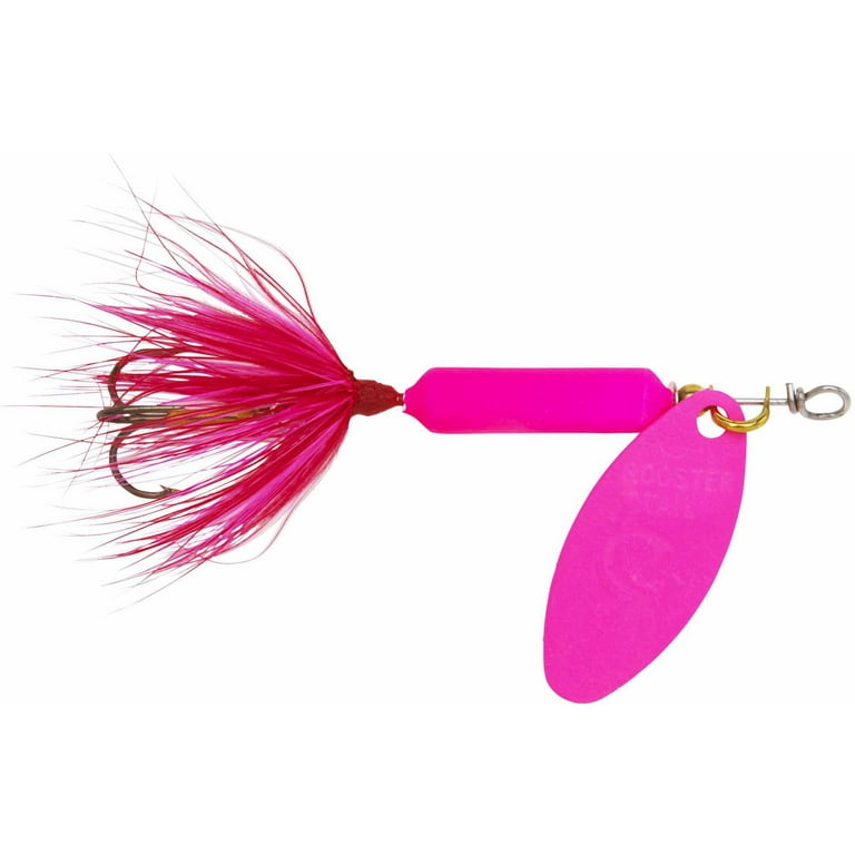 Worden's Rooster Tail, 1/4 oz, Pink Fluorescent Painted Pink Blade