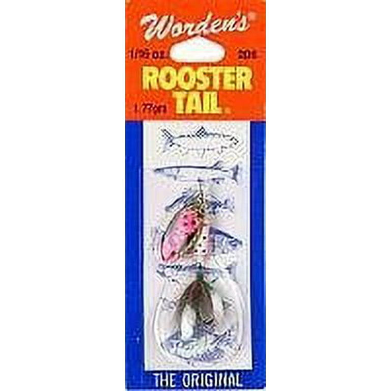 Worden's Rooster Tail, Inline Spinnerbait Fishing Lure, 1/16 oz, Rainbow Tux