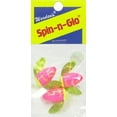 thumbnail image 1 of Worden's Spin-N-Glo 3/4" Jig Fishing Lures for Trout with Glitter Pink & Chartreuse Tiger, 3-Count, 1 of 1