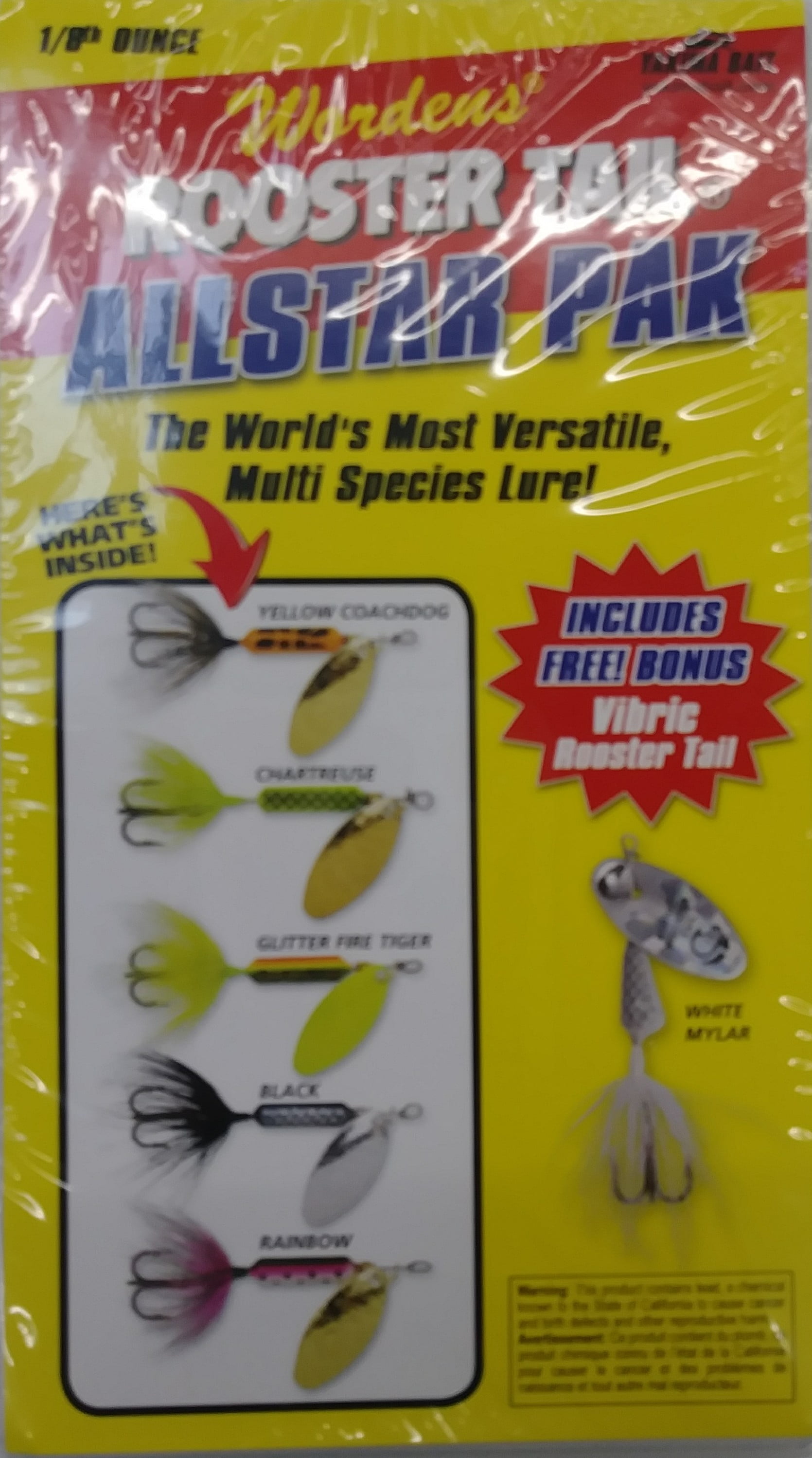 Worden's The World's Most Versatile, Multi Species Lure Fishing Lure, 6 Count