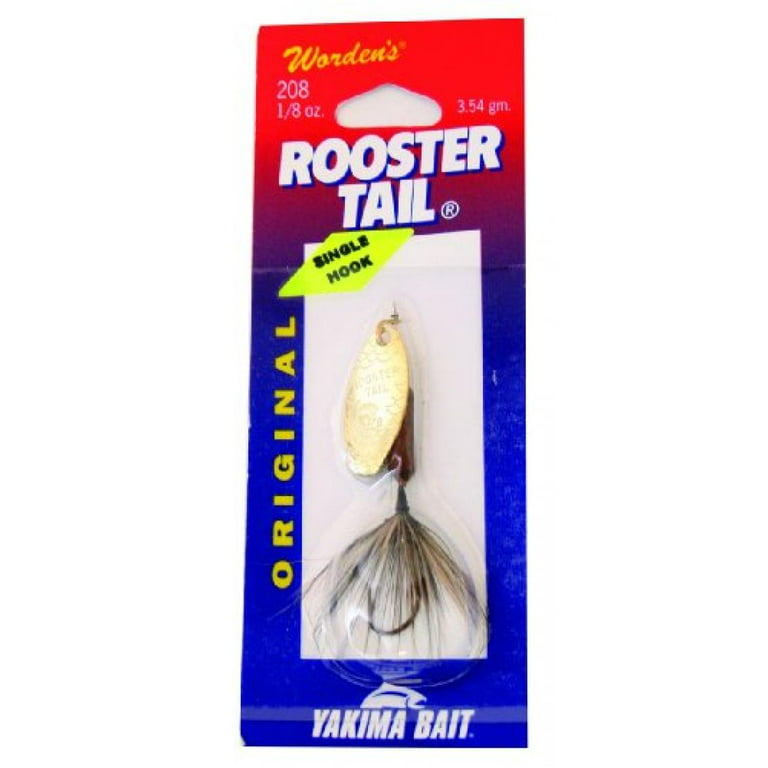 Wordens Single Hook Rooster Tail Lure, 1/8-Ounce, Pumpkin Seed
