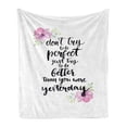 thumbnail image 1 of Wording Soft Flannel Fleece Throw Blanket, Motivation Boosting Inspiration Enchanting Words Be Better than Yesterday, Cozy Plush for Indoor and Outdoor Use, 70" x 90", Rose Black, by Ambesonne, 1 of 5