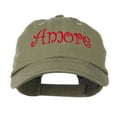 thumbnail image 1 of Wording of Amore Embroidered Cap - Olive OSFM, 1 of 5