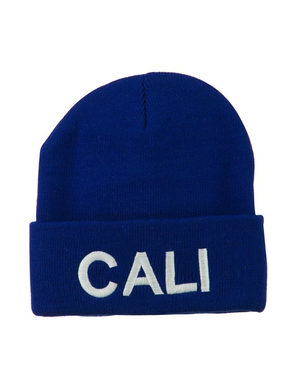 Wording of Cali Embroidered Beanie - Royal OSFM
