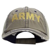 Wording of US Army Embroidered Low Profile Special Cotton Mesh Cap - Khaki OSFM