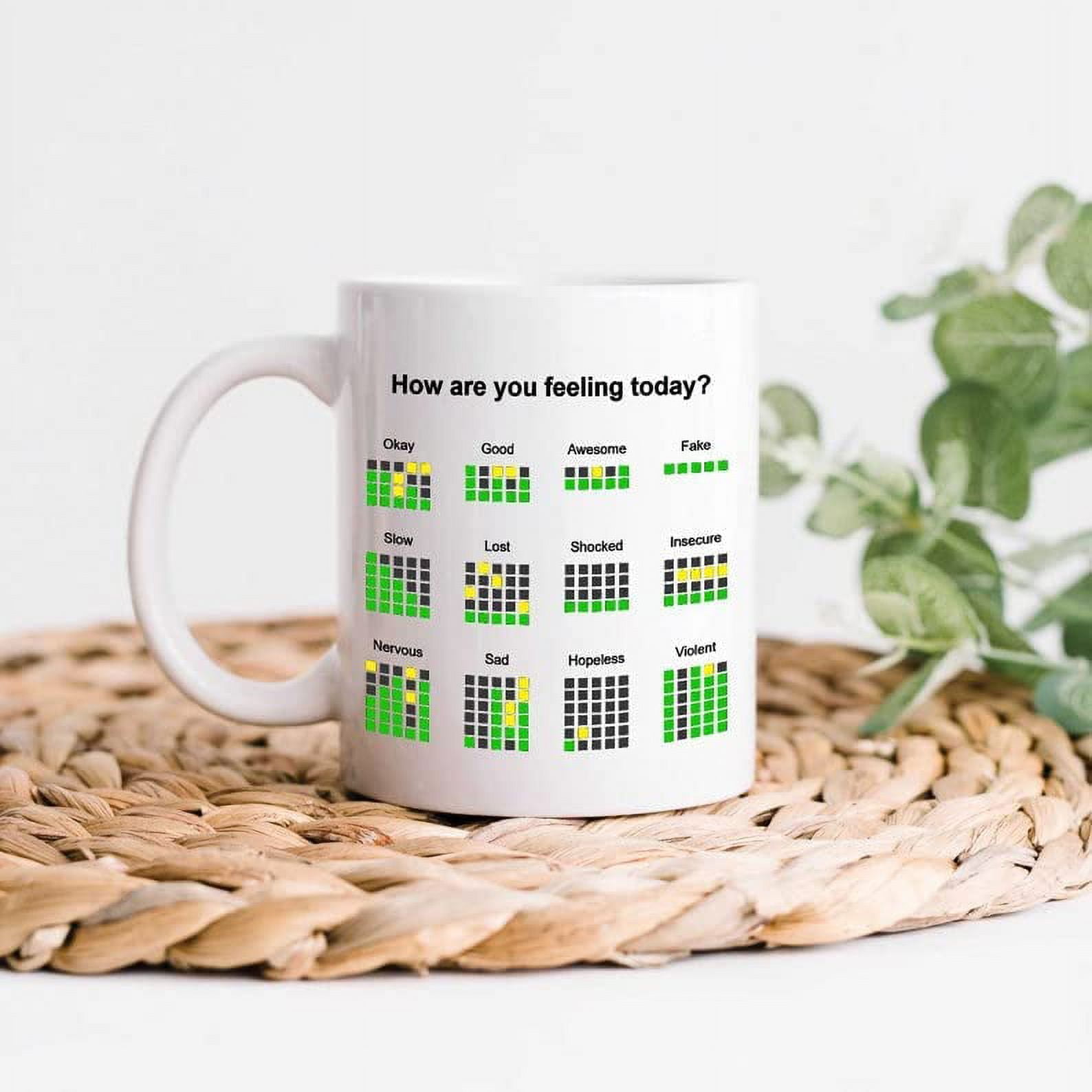  JoyKot Funny Wordle Mug,Funny Coffee Mug,Cute Coffee Mugs For  Wordle Game Lovers (B) : Home & Kitchen
