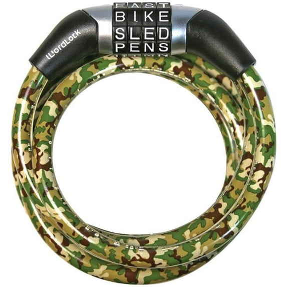 Wordlock CL-650-CM 8mm Resettable Camo Lock, Camouflage - 5 ft.