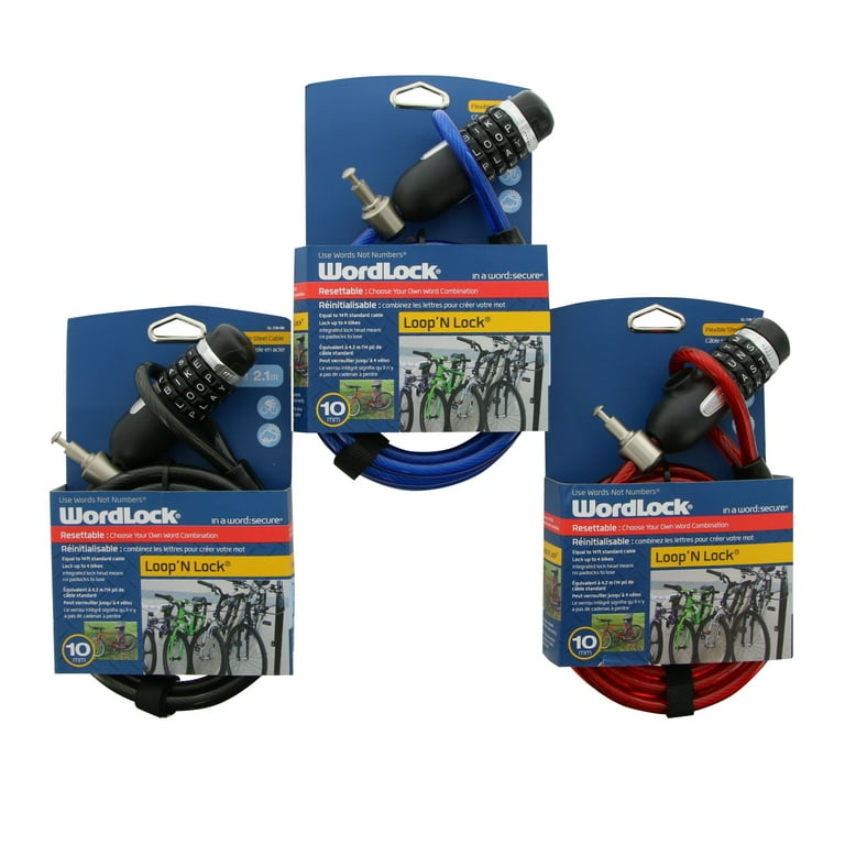 Wordlock Loop Lock Bike Lock Assortment 10mm 7ft Walmart