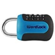 WORDLOCK INC 4-Dial Word Padlock, Blue PL-096-A1