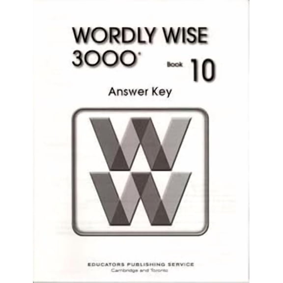 Pre-Owned Wordly Wise 3000: Book 10 Answer Key, 9780838828540, 083882854X, Paperback, Answer Key edition